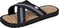 CINNEA® BONDIX Wellness Jute Sandalen Damen Herren sanfte Fußmassage, gegen Fußhornhaut, Fußschweiß schwarz