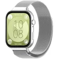 Wigento Smartwatch-Armband Milanese Metal Watch Arm Band mit Magnetverschluss Huawei Watch Fit 3 silberfarben