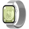 Milanese Metal Watch Arm Band mit Magnetverschluss Huawei Watch Fit 3 - Silber