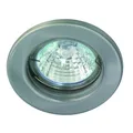 V2A Edelstahl-Einbaustrahler für MR16, IP20, Ø 8cm, mit Sprengring, ohne Fassung