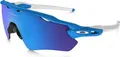 Oakley Radar EV Path, Erwachsener, Männlich, Halbe Einfassung, Blau, Weiß, Nicht-polarisierte Linse, Blau