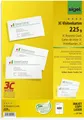 Sigel Visitenkarten Visitenkarten 3C glatter Schnitt rundum 225 g/qm hochweiß 400 Stück