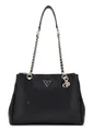 GUESS Cresidia Status Shoulder Satchel Bag Schultertasche Black schwarz