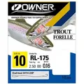 Owner Hooks Forellenhaken, Owner Forelle blau 150cm gebundene Haken Gr.8 Ø 0.22 mm