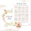 Things of Happiness Spiel Hochzeitsspiel Bingo, Hochzeitsbingo, Spiel Gäste Hochzeit, Kennenlernspiel Hochzeit, 50 Karten orange