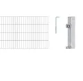 Alberts 653682 Doppelstabmattenzaun als 8 tlg. Zaun-Komplettset | verschiedene Längen und Höhen | feuerverzinkt | Höhe 80 cm | Länge 6 m