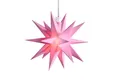 Stern 18 Zacken rosa 12 cm Batteriefach innen/außen