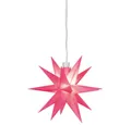 DecoTrend GmbH LED Stern Sterntaler rosa, 1 warmweiße LED, Durchmesser 120 mm