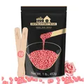 Wachsperlen Enthaarung Rose 10 Holzspatel 450g