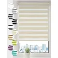 Doppelrollo Klemmfix ohne Bohren Rollos für Fenster und Tür Seitenzugrollo, Sonello, blickdicht, ohne Bohren, freihängend, Klemmfix, 30cm x 130cm Creme Duo Rollo, Lichtschutz, Jalousie mit Klemmträger beige 30 cm x 130 cm