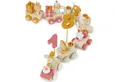 BIECO Kerzenhalter Bieco Geburtstagszug Holz - Berry Look 0-99 Jahre