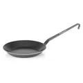 Petromax schmiedeeiserne Pfanne SP24 - geschmiedete Bratpfanne aus Eisen für Induktion, Gasherd und offenes Feuer - mit langem Griff und natürlichem Antihafteffekt - 24 cm Durchmesser