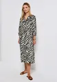 STREET ONE Volantkleid Sommerkleid 3/4-Arm und gemustert