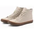 OMBRE Knöchelhohe Herren-Turnschuhe mit Gummisohle Schnürschuh weiß 42 EU