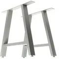 Wiltec Tischbeine 2er Set Aus Stahl 70x72cm Grau In A-form Industrial Vierkantrohr Tischkufen Tischgestell Tischuntergestell Möbelkufen