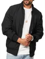 Soulstar Herren Blousonjacke als leichte Harrington-Jacke - Dünne Bomberjacke mit Stehkragen als Übergangsjacke für Männer - Men's Jacket S2_HAYES 50-Black-L