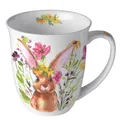 Becher Ø 10cm Höhe 10,5 cm Ostern Hase Kaninchen Mug 0.4 L Girl bunny