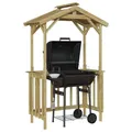 vidaXL Helles Rustikales Sechseck-Gazebo für draußen | Behandeltes Holz Gartenpavillon | Geräumiges Design für bis zu 4 Leute | Perfekt zum Verschönern des Gartens und für Freizeitaktivitäten
