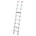 Hailo Stufen-Teleskop-Anlegeleiter Aluminium SprossenStufen 9 max. Gesamtbelastung 150 kg (Anlegeleiter, Teleskopleiter, 265 cm) (7114091)