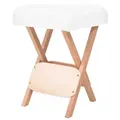 vidaXL Hocker, Massage-Klapphocker 12 cm dicker Sitz Weiß