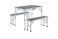 Casaria Campingtisch (3-St), Klappbar mit Bänken 90x60cm Alu Falttisch Leicht Camping Zubehör Grau