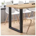 Vicco Tischbein, Schwarz, 60 x 72 cm Quadratisch schwarz Ø 60 cm x 60 cm x 72 cm x 8 cm