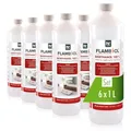 Höfer Chemie 6 x 1 L Bioethanol 100% - Flambiol für Ethanol Kamin, Ethanol Feuerstelle, Ethanol Tischfeuer und Bioethanol Kamin