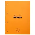 Rhodia 5x Block an der Seite geheftet A4 80 Blatt liniert 80g - Orange 118014C