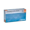 Arnowa GmbH ARNOMED Nitril White Einmalhandschuhe, puderfrei, weiß, Reißfeste Nitrilhandschuhe mit praktischem Rollrand, 1 Packung = 100 Stück, Größe L 301-L