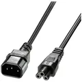 LINDY Strom Anschlusskabel [1x IEC-Stecker - 1x IEC-Stecker] 2 m Schwarz