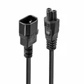 Lindy 30341 Verlängerungskabel IEC C14 auf IEC C5, Kleeblatt-Verlängerungskabel, 2 m