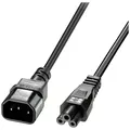LINDY Strom Anschlusskabel [1x IEC-Stecker - 1x IEC-Stecker] 2 m Schwarz