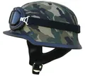 Motorradhelm und Brille Camouflage Gr. L Tarnhelm Dnepr K750 Ural M72 Stahlhelm
