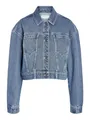 Noisy may Damen Jeansjacke mit Knopfleiste und Klappentaschen, Farben:Blau-3, Größe:L
