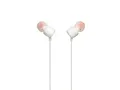 JBL Tune 110 – In-Ear Kopfhörer mit verwicklungsfreiem Flachbandkabel und Mikrofon in Weiß – Für grenzenlosen Musikgenuss mit der Pure Bass Sound Technologie