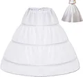 Abendkleid Petticoat Hochzeitskleid Ballkleid Krinoline Hochzeit Brautjungfer Krinoline Brauthochzeitskleid Krinoline Geburtstage Petticoat Mädchenkleid Unterrock 3 Hoop Petticoat Kinder (weiß)