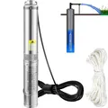 VEVOR 750W Tiefbrunnenpumpe Rohrpumpe Brunnenpumpe Tauchpumpe Pumpe 105L/min 62m