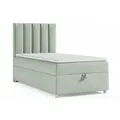 Best For Home Boxbett, Mintgrün, Holz, Höhe ca. 18 cm, Rechteckig, 100x200 cm, Schlafzimmer, Betten, Boxspringbetten