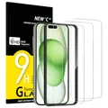 NEW'C 3 Stück für iPhone 16 Plus,iPhone 15 Plus für Panzerglas (6,7 Zoll), Frei von Kratzern, 9H Härte, HD Displayschutzfolie, Ultra-klar, Ultrabeständig-Einfaches Installationswerkzeug enthalten