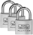 Burg Wächter 36251 Vorhängeschloss 40.00mm gleichschließend Aluminium Schlüsselschloss