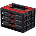 Kistenberg Sortimentskasten SET Werkzeugkoffer Sortierbox Kleinteilemagazin (inklusive 3x Sortimentskästen mit Trennstege/Trennwänden, Komfortabler Griff, wandmontierbar, stapelbar, 415x290x295 mm)