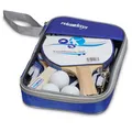 Relaxdays Tischtennisschläger 2-Sterne, Set, 7-teilig, 2x Schläger, 3x Bälle, Netz und Tasche