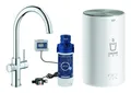 Grohe Red Duo Spültischarmatur mit C-Auslauf und Boiler Größe M - Chrom - 30083001