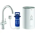 Grohe Armatur RED DUO mit Boiler M-Size, C-Auslauf chrom - Silber