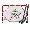 Winnwell Mini Hockey-Set 31" - Metalltor mit Netz, 2 Schläger, 1 Ball, 1 Torwand, Mehrfarbig