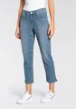 7/8-Jeans "Melanie-7/8 Embro", Form Melanie verkürzt und mit Schlitzen, Gr. 34 - Länge 27, blue used wash Länge 27