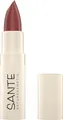 SANTE Naturkosmetik Moisture Lipstick 04 Hazel Nude, pflegender Lippenstift mit Hyaluron, Plump Effekt und Sepilift, Lippenpflege für geschmeidige Lippen in kühlem Rotton, 4,5g