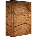 Banjado XXL Medizinschrank Abschliessbar 35x46x15cm Arzneischrank Anthrazit Aus Metall Mit Motiv Trockenes Holz