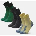 LIGHT WANDER CREW SOCKEN - 3-Pack - Grün | Grau | Gelb - 35-38