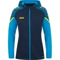 JAKO Damen Kapuzenjacke Performance, Farbe:marine/JAKO blau, Größe:36 - Blau - S